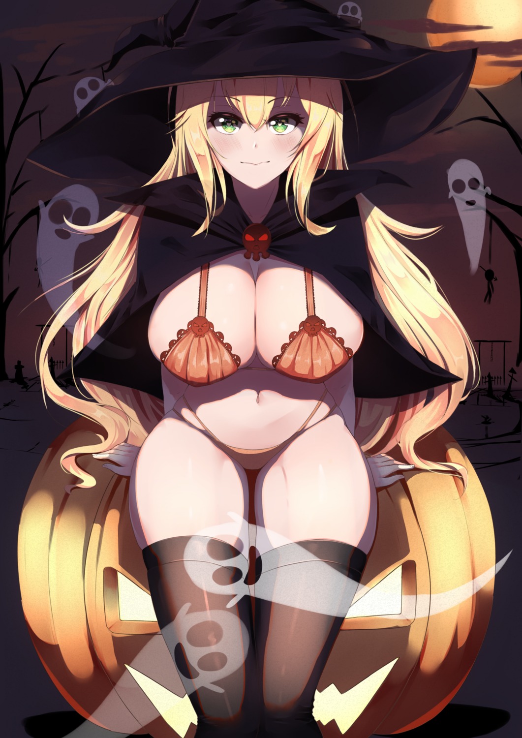 lovesexieie bikini halloween swimsuits thighhighs witch | #586588 | yande.re