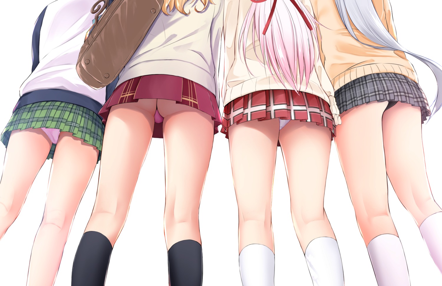 ass cameltoe ex_idol higuchi_kaede nijisanji nijisanji_gamers nijisanji_seeds pantsu sasaki_saku seifuku shiina_yuika sweater takamiya_rion thong