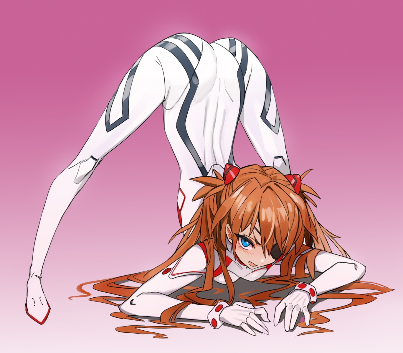 bodysuit eyepatch kiritzugu neon_genesis_evangelion souryuu_asuka_langley