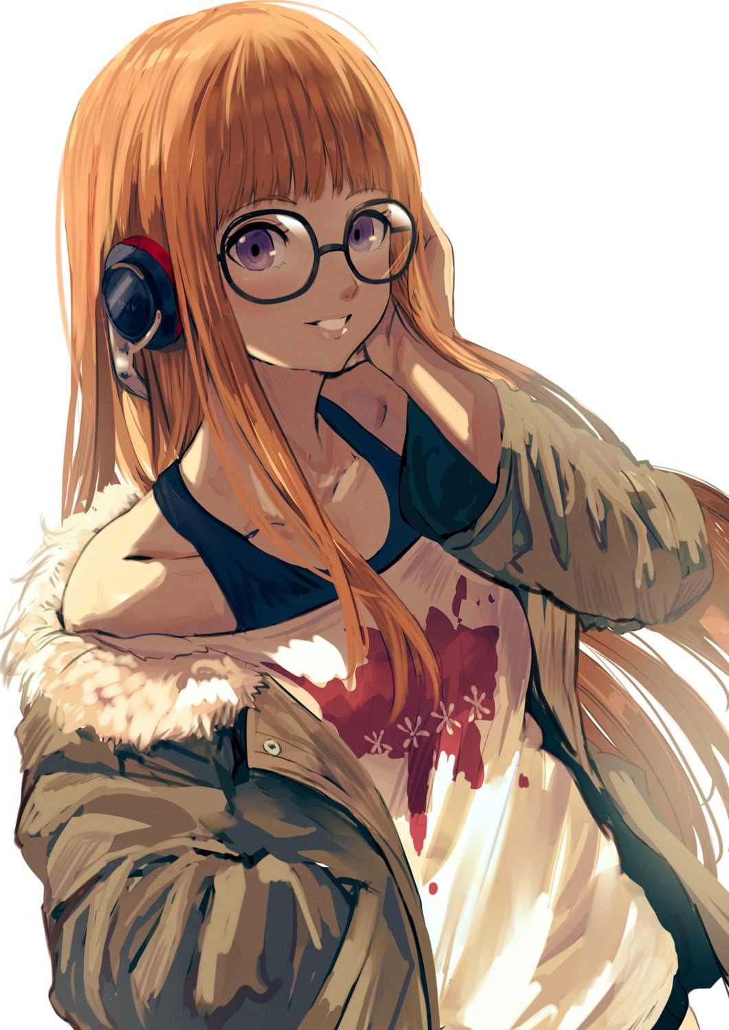 headphones megane megaten misaki_nonaka persona persona_5 sakura_futaba