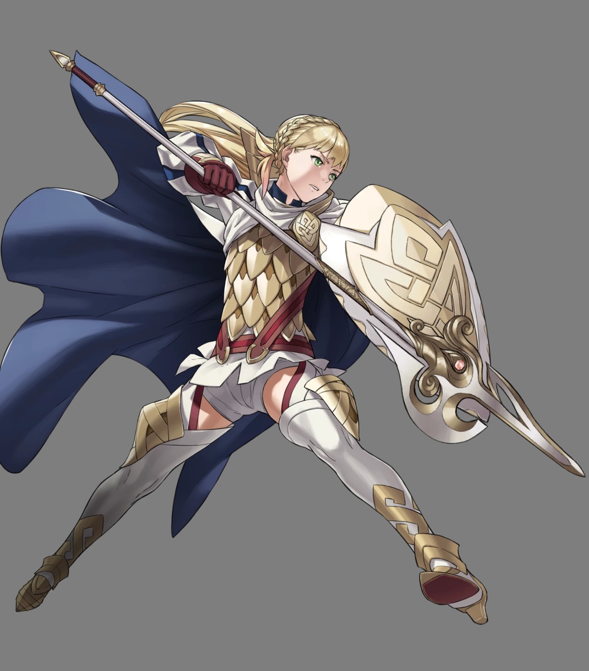 armor fire_emblem fire_emblem_heroes heels kozaki_yuusuke nintendo sharena thighhighs transparent_png weapon