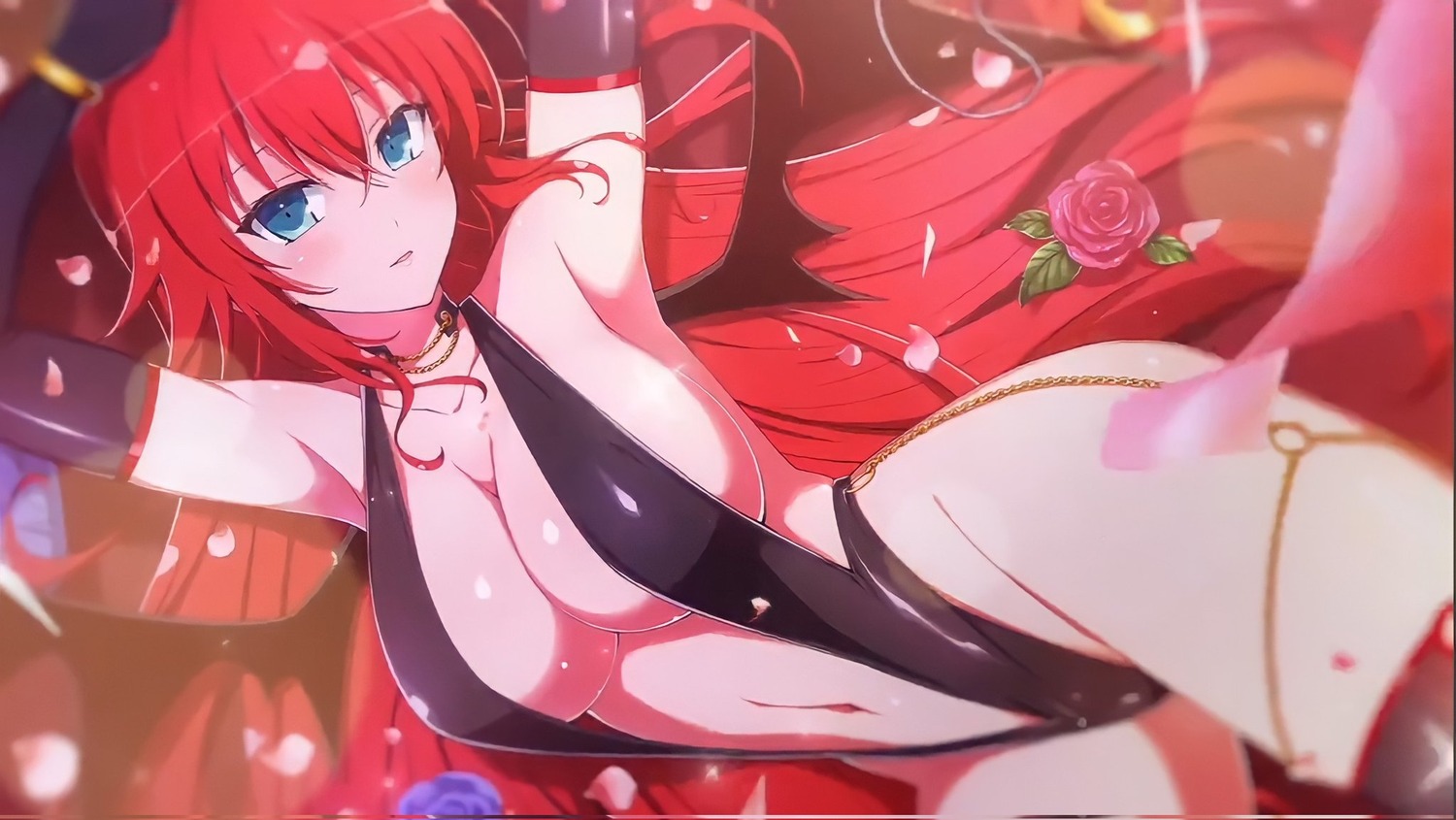 highschool_dxd rias_gremory sling_bikini swimsuits tagme thighhighs