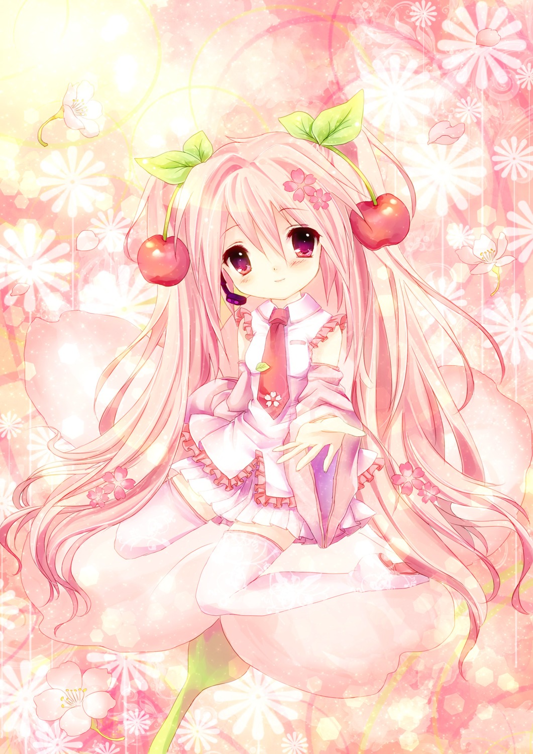 dress hatsune_miku sakura_miku vocaloid yuzu_osamu