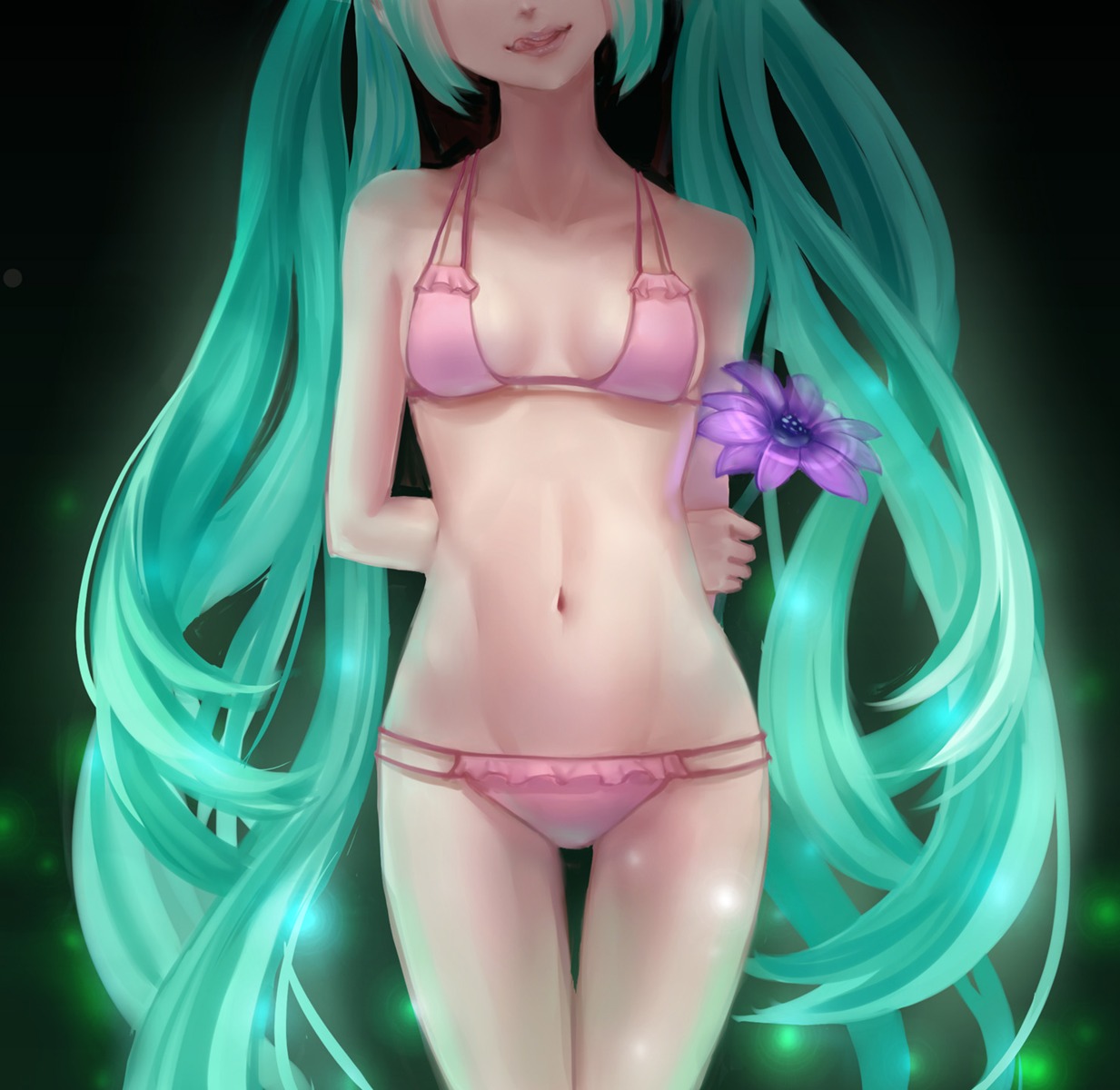 begreen bikini hatsune_miku swimsuits vocaloid