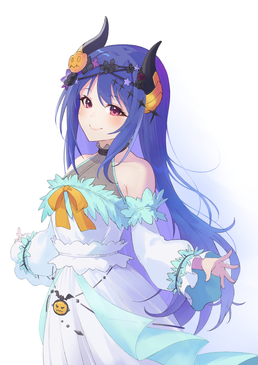 dress halloween horns princess_connect princess_connect!_re:dive shijou_rei shimon_(31426784)