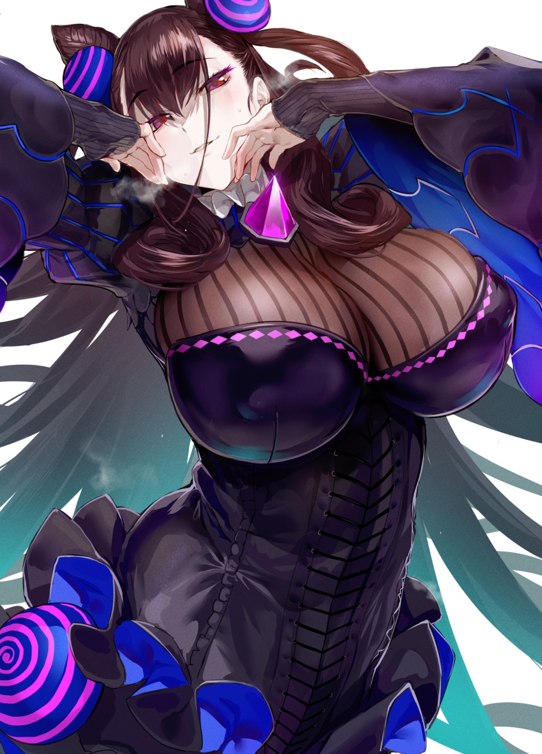 erect_nipples fate/grand_order iku_(ikuchan_kaoru) murasaki_shikibu_(fate) see_through