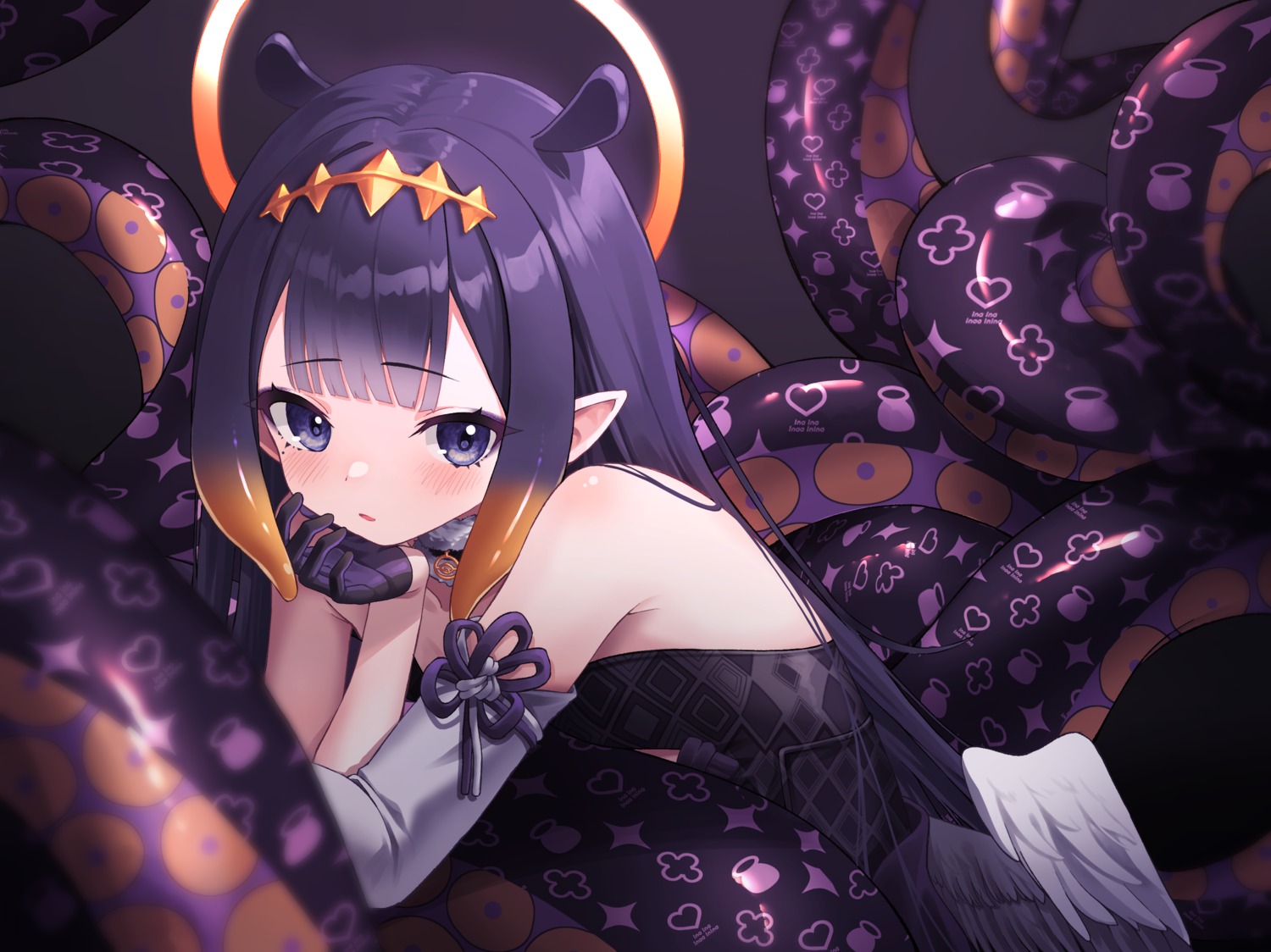 animal_ears gyoza_(pixiv17855879) halo hololive hololive_english ninomae_ina'nis pointy_ears tentacles