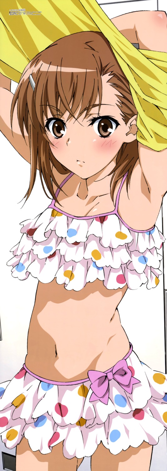 misaka_mikoto sano_keiichi stick_poster swimsuits toaru_kagaku_no_railgun toaru_majutsu_no_index