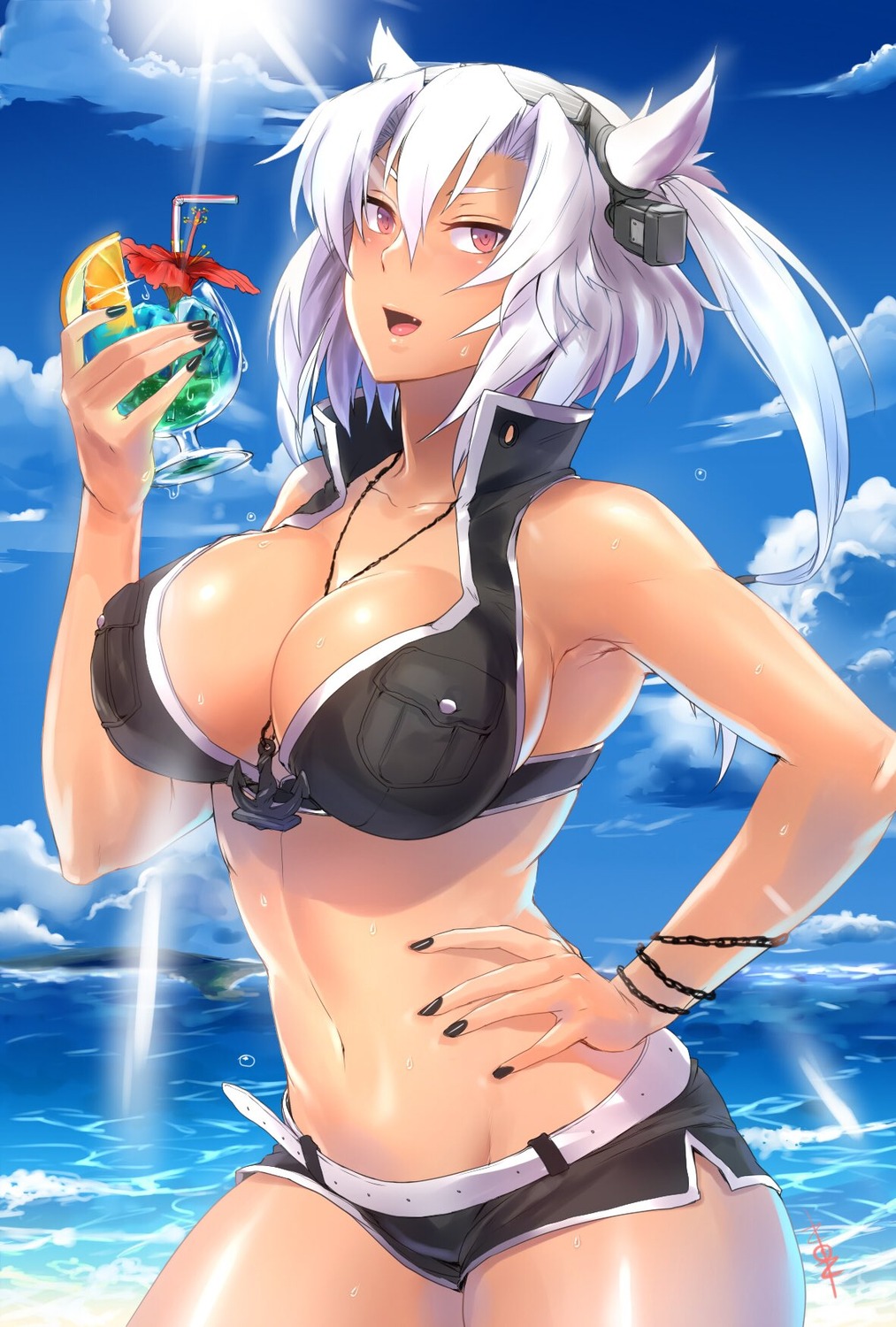 bikini kantai_collection musashi_(kancolle) non_(nonzile) swimsuits