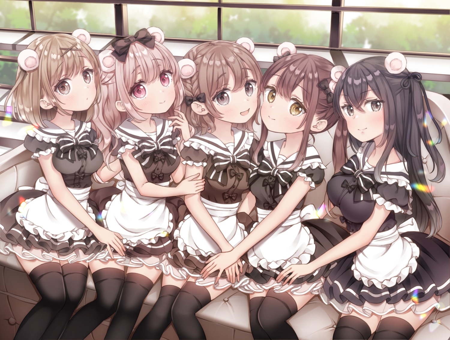 animal_ears maid see_through thighhighs wanira