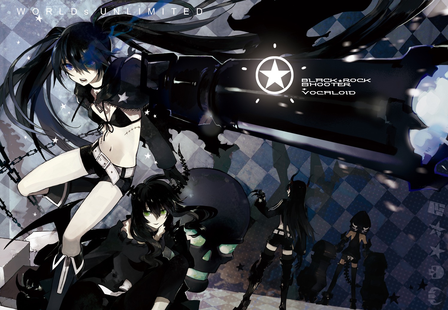 black_gold_saw black_rock_shooter black_rock_shooter_(character) dead_master starshadowmagician vocaloid