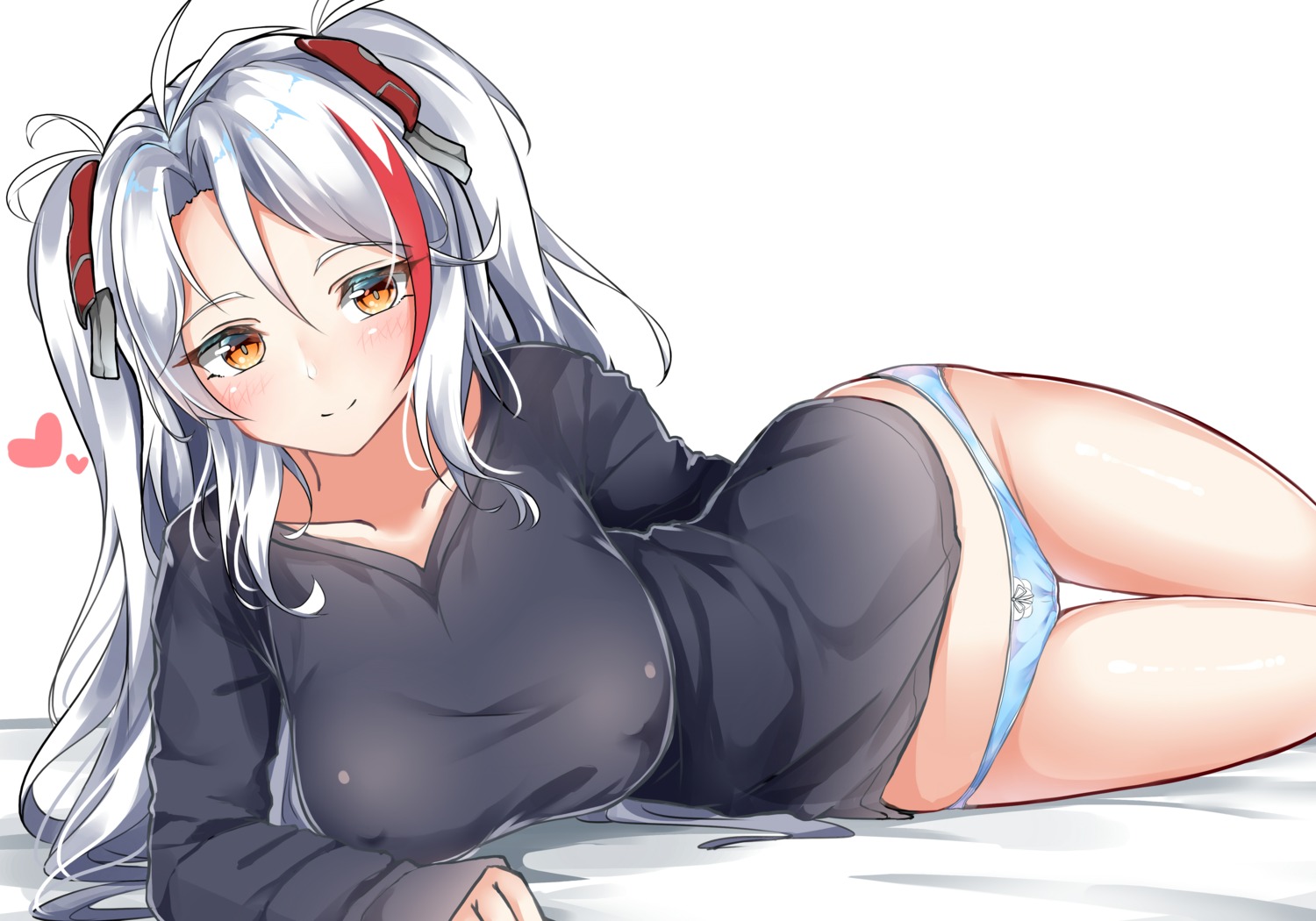 azur_lane cameltoe erect_nipples moyoron pantsu prinz_eugen_(azur_lane)