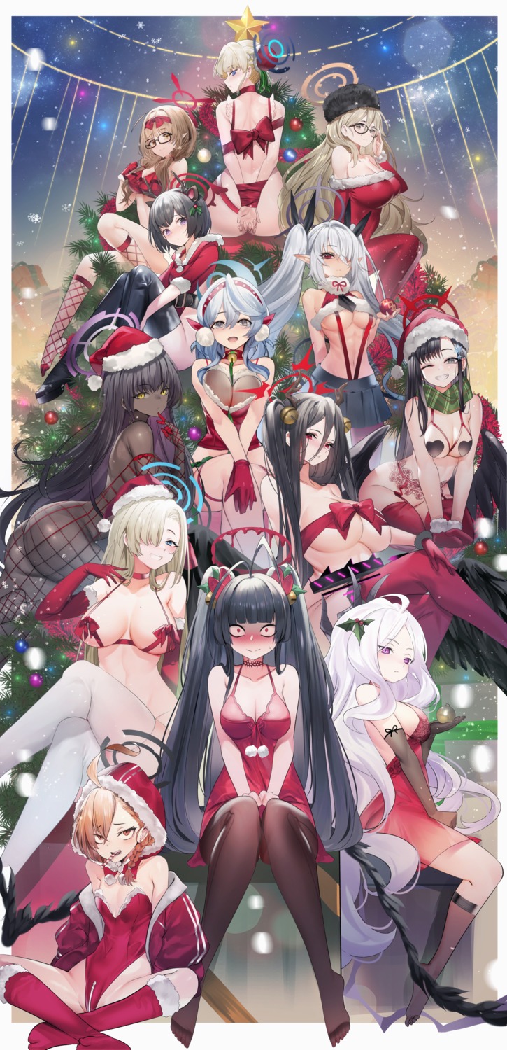 amau_ako angel animal_ears ass asuma_toki bikini blue_archive bondage bottomless christmas devil dress feet fishnets garter_belt halo hanekawa_hasumi hinomiya_chinatsu horns ichinose_asuna kakudate_karin kenzaki_tsurugi leotard megane mikamo_neru murokasa_akane nakamasa_ichika naked_ribbon no_bra pantyhose pasties pointy_ears see_through shiromi_iori shizuyama_mashiro skirt_lift sorasaki_hina stockings swimsuits tail teddy_(khanshin) thighhighs wings