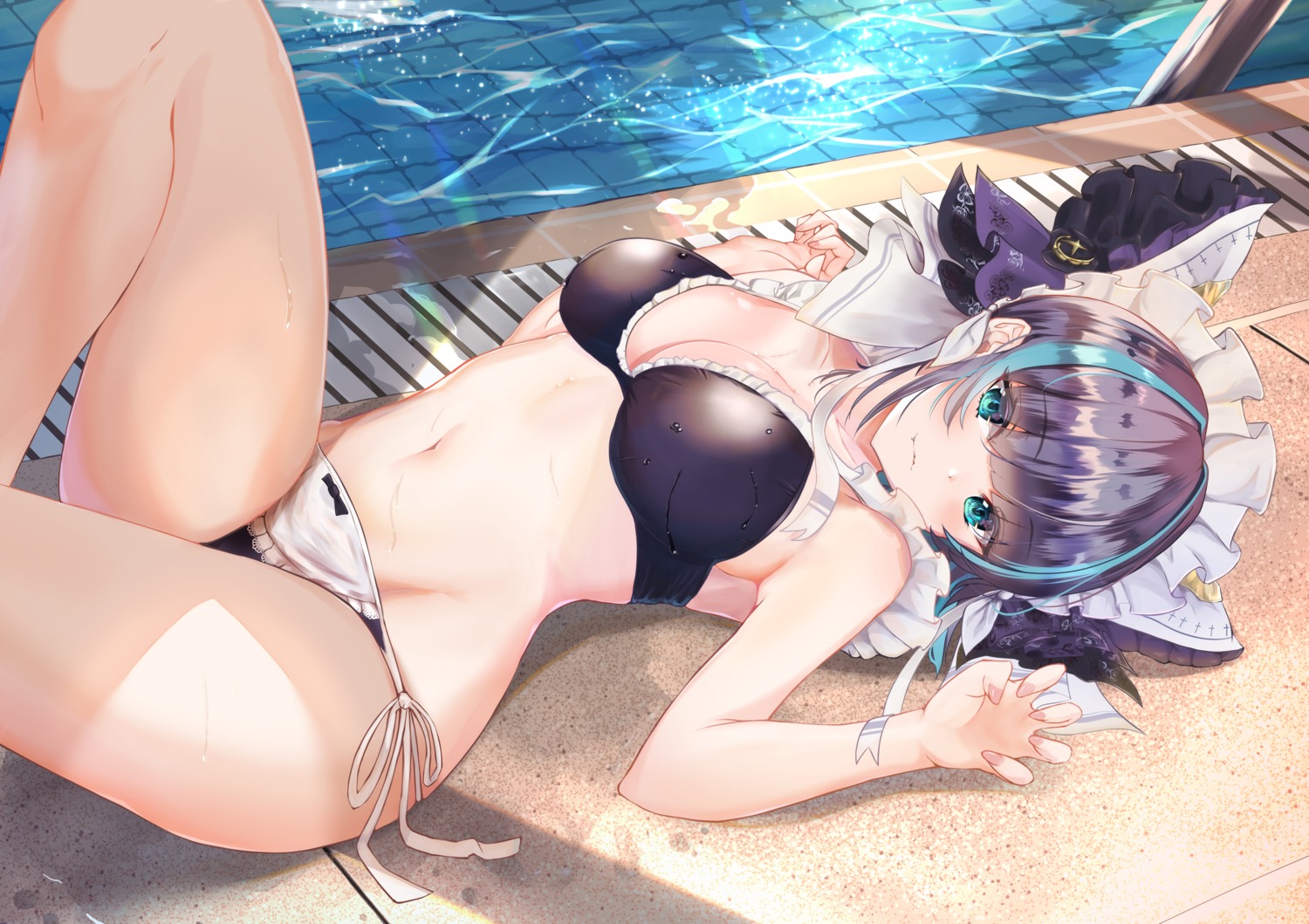 azur_lane bikini cheshire_(azur_lane) maid puripuri swimsuits