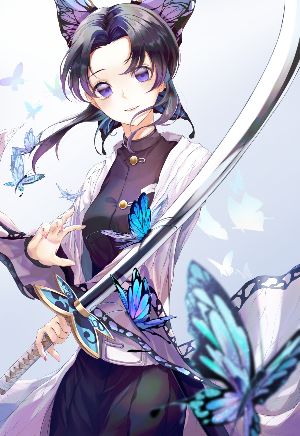 csc00014 japanese_clothes kimetsu_no_yaiba kochou_shinobu sword uniform