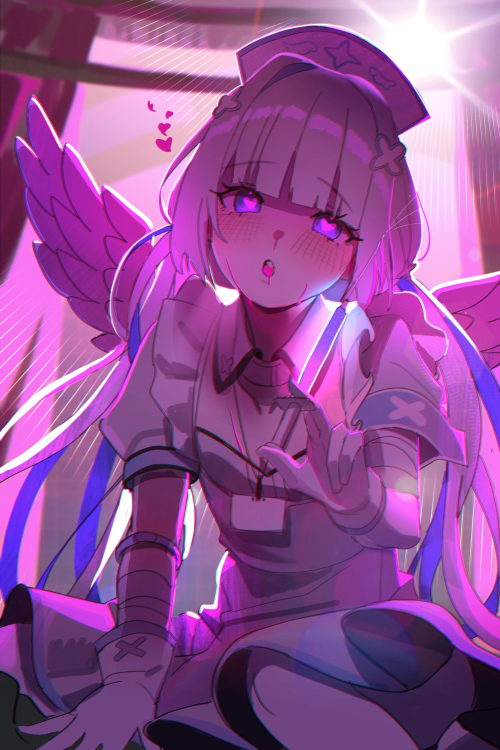 amane_kanata bandages hololive jiki_(gkdlfnzo1245) nurse wings