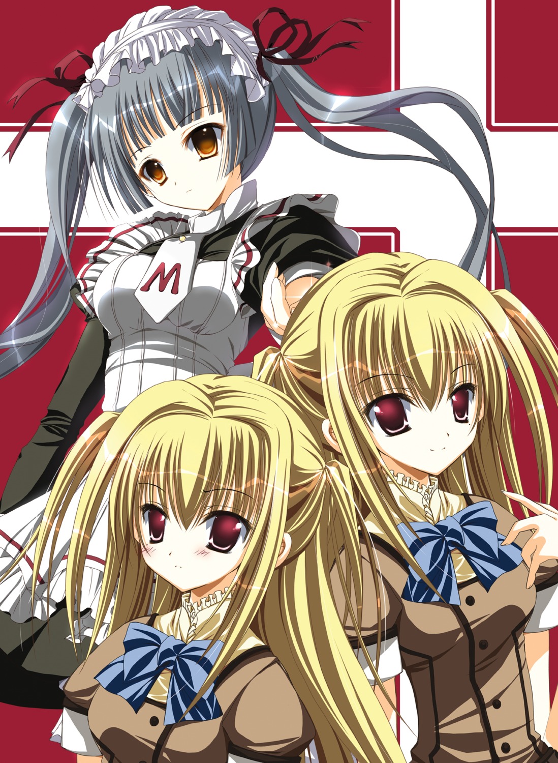 maid maria_holic mizusawa_mimori seifuku shidou_mariya shidou_shizu shinouji_matsurika trap