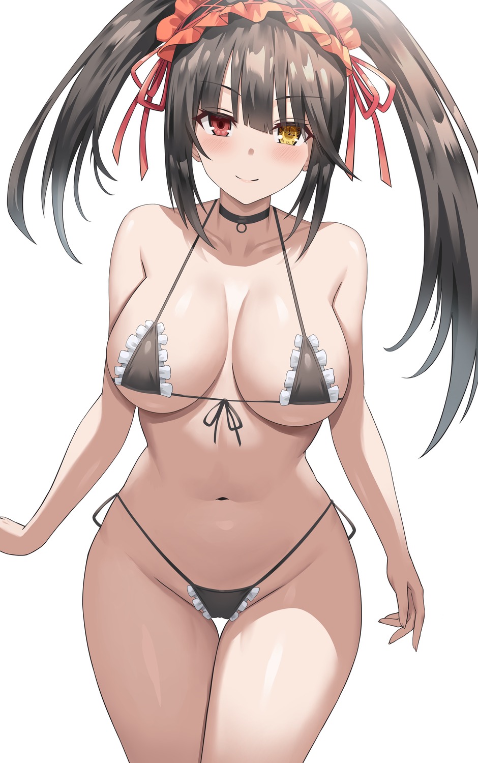 bikini cameltoe date_a_live heterochromia jasony swimsuits thong tokisaki_kurumi