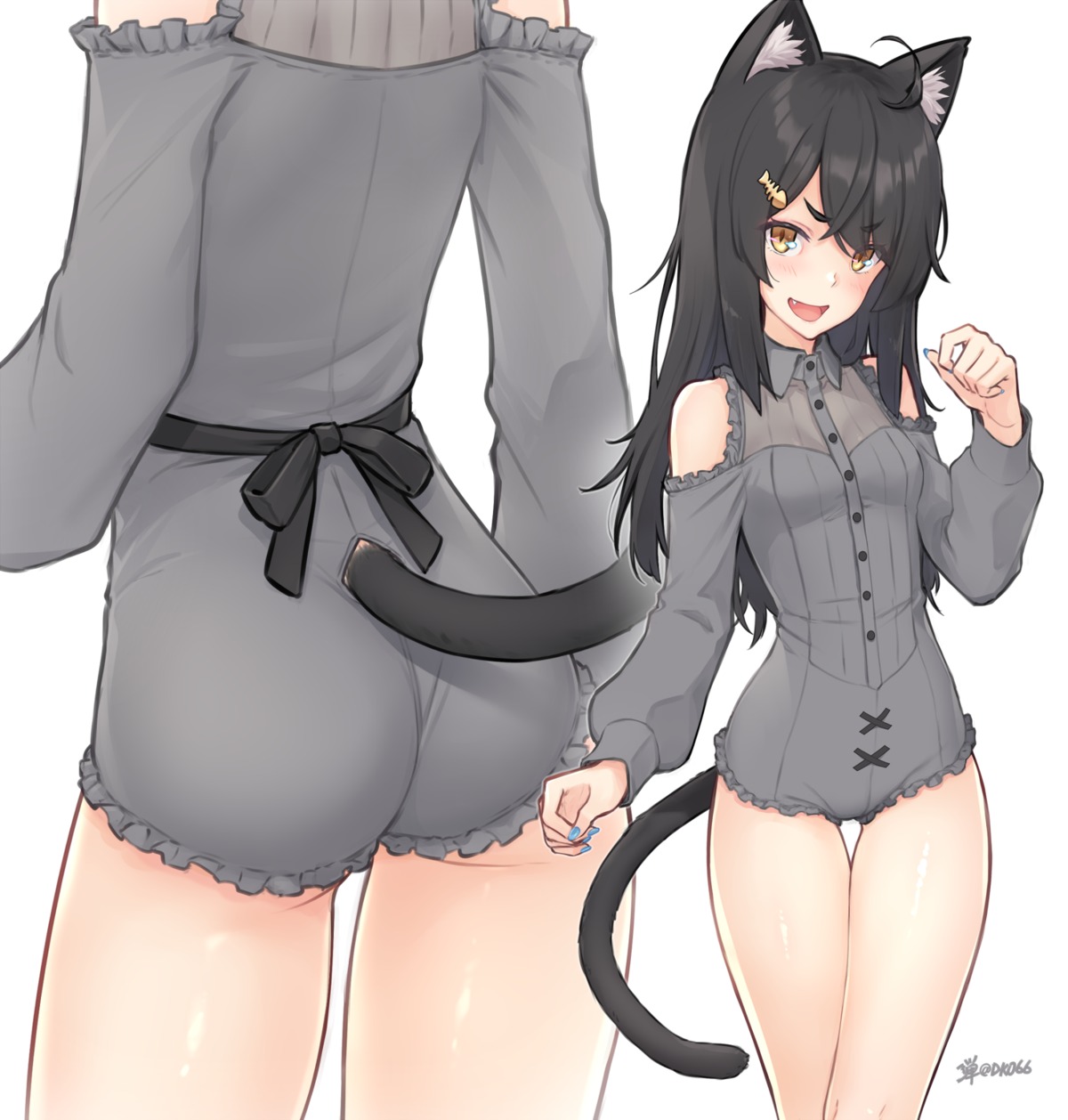 animal_ears ass dan_(kumadan) nekomimi tail