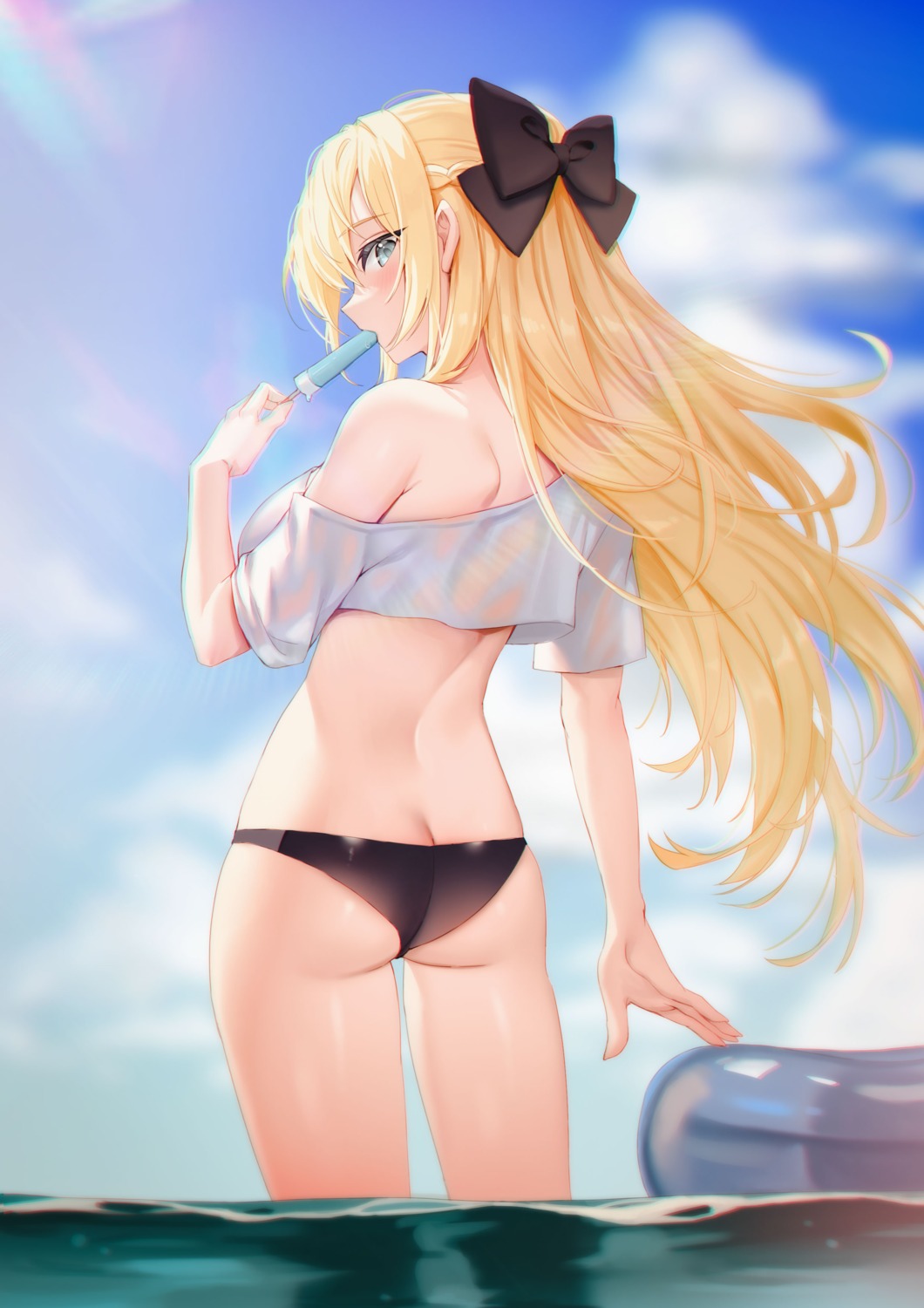 ass bikini no_bra picter see_through sonya_(schan) swimsuits wet wet_clothes