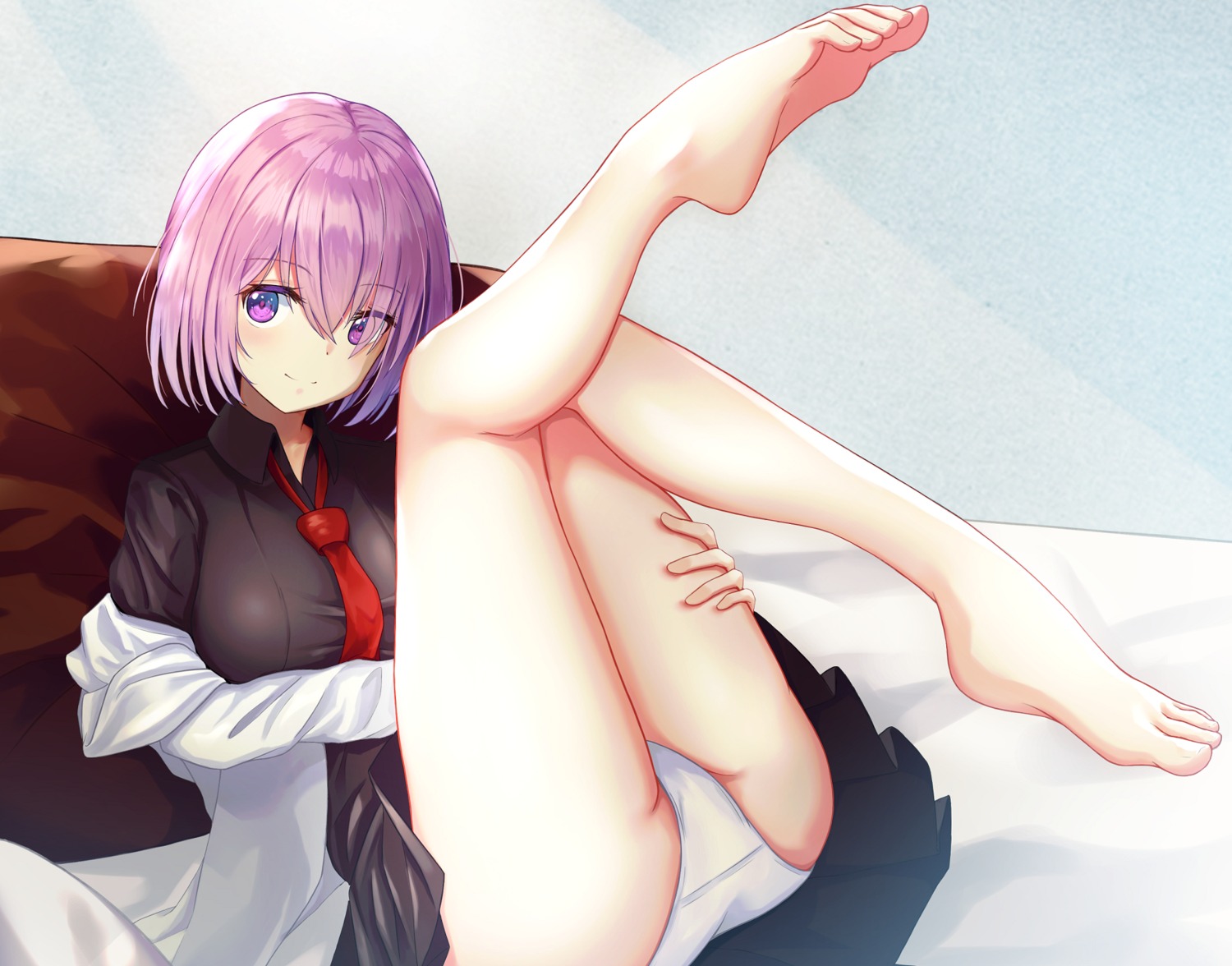 fate/grand_order feet mash_kyrielight pantsu shands skirt_lift