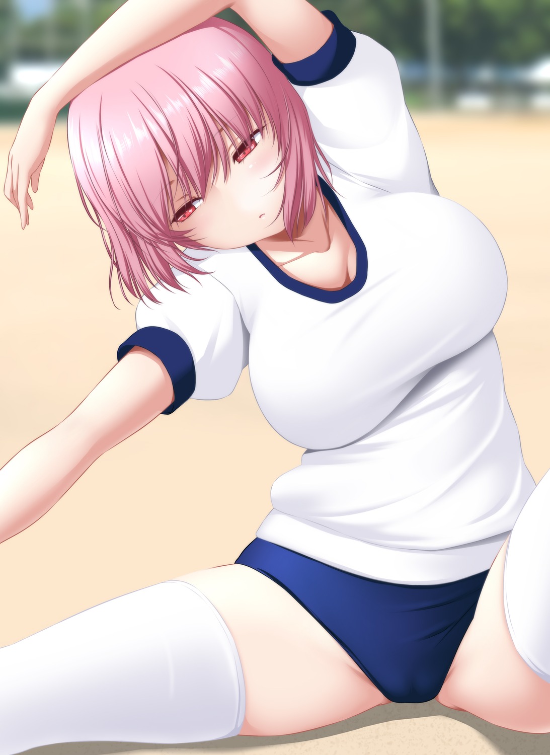 buruma gym_uniform nori_tamago saigyouji_yuyuko thighhighs touhou