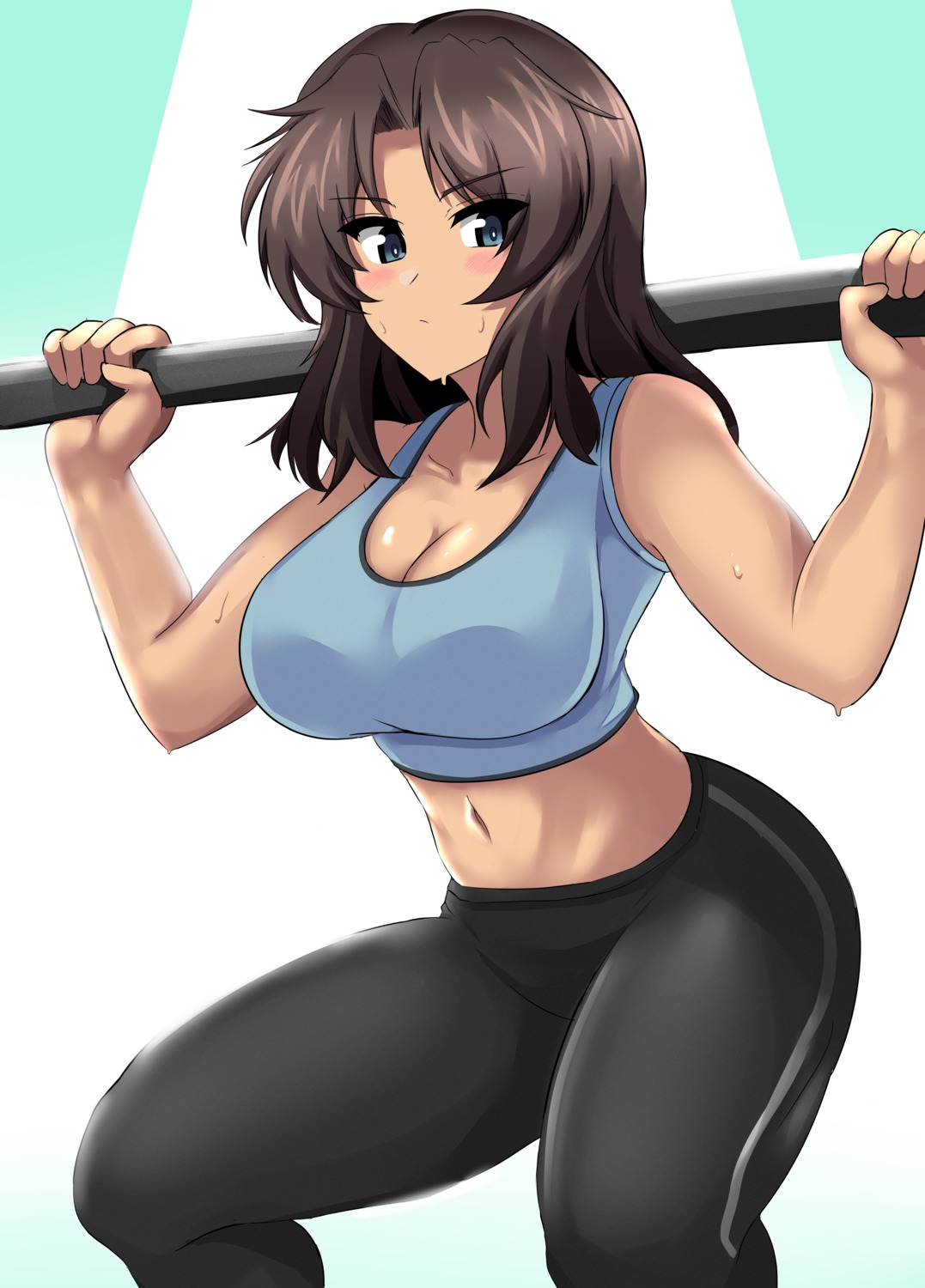 aikir_(jml5160) cleavage el_(girls_und_panzer) girls_und_panzer gym_uniform