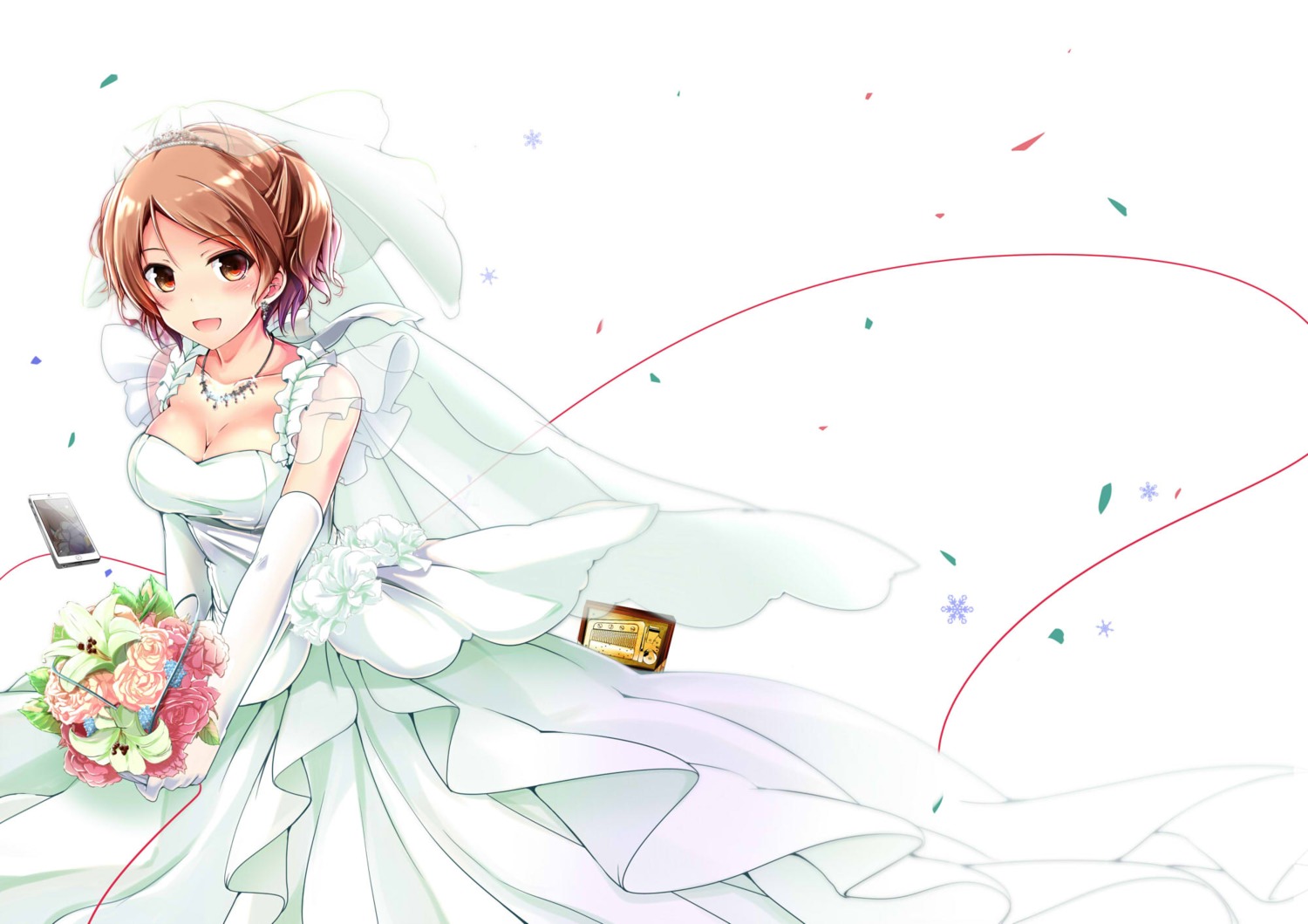 dress houjou_karen kiki_(koikuchikinako) the_idolm@ster the_idolm@ster_cinderella_girls wedding_dress