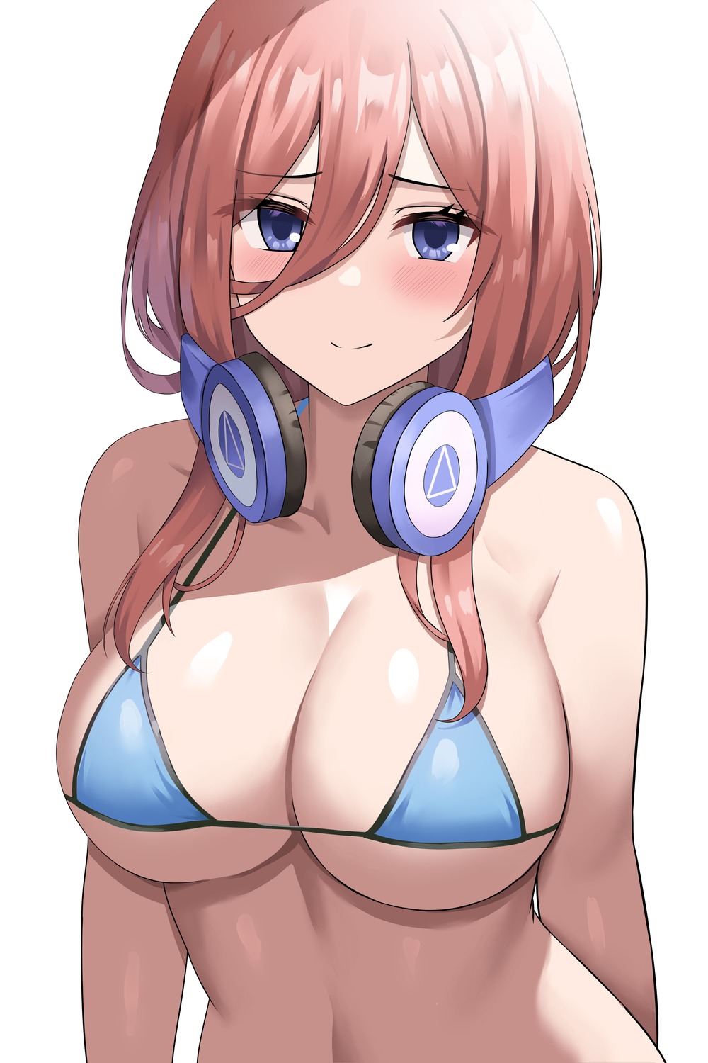 5-toubun_no_hanayome bikini_top headphones jasony nakano_miku swimsuits