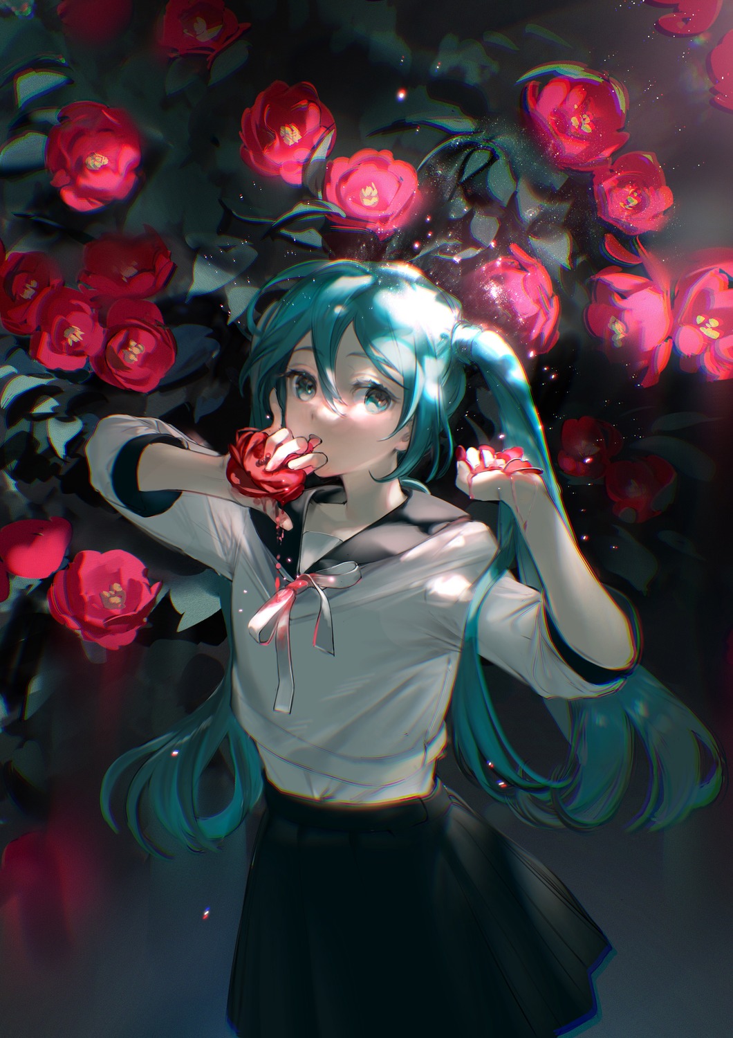 hatsune_miku rumoon seifuku vocaloid