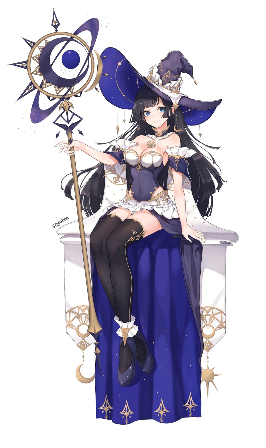 cleavage heels leotard soyubee thighhighs weapon witch