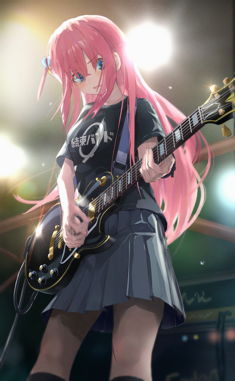 bocchi_the_rock! gotou_hitori guitar seifuku tagme uniform