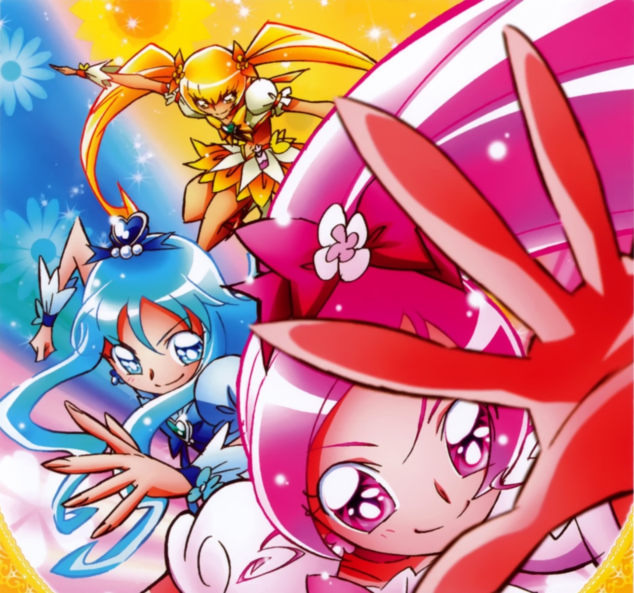 hanasaki_tsubomi heartcatch_precure! kurumi_erika myoudouin_itsuki precure