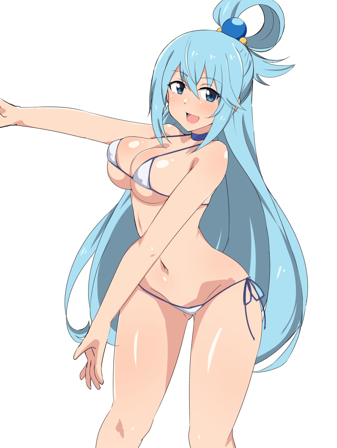 aqua_(konosuba) bikini erect_nipples kono_subarashii_sekai_ni_shukufuku_wo! seihekiog swimsuits