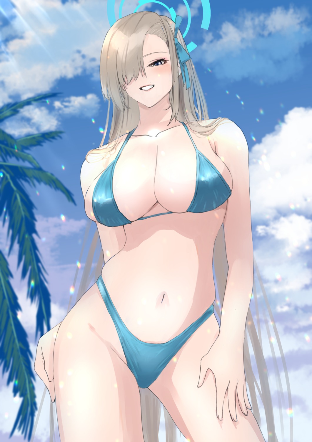 bikini blue_archive halo ichinose_asuna swimsuits yoshitaro_tanaka