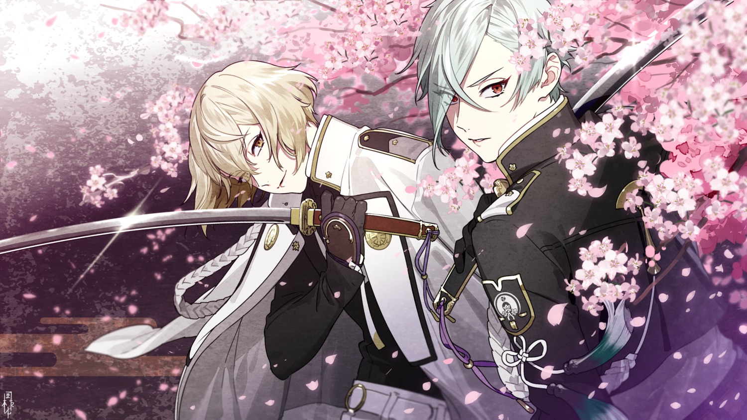 higekiri hizamaru kazari_tayu male sword touken_ranbu