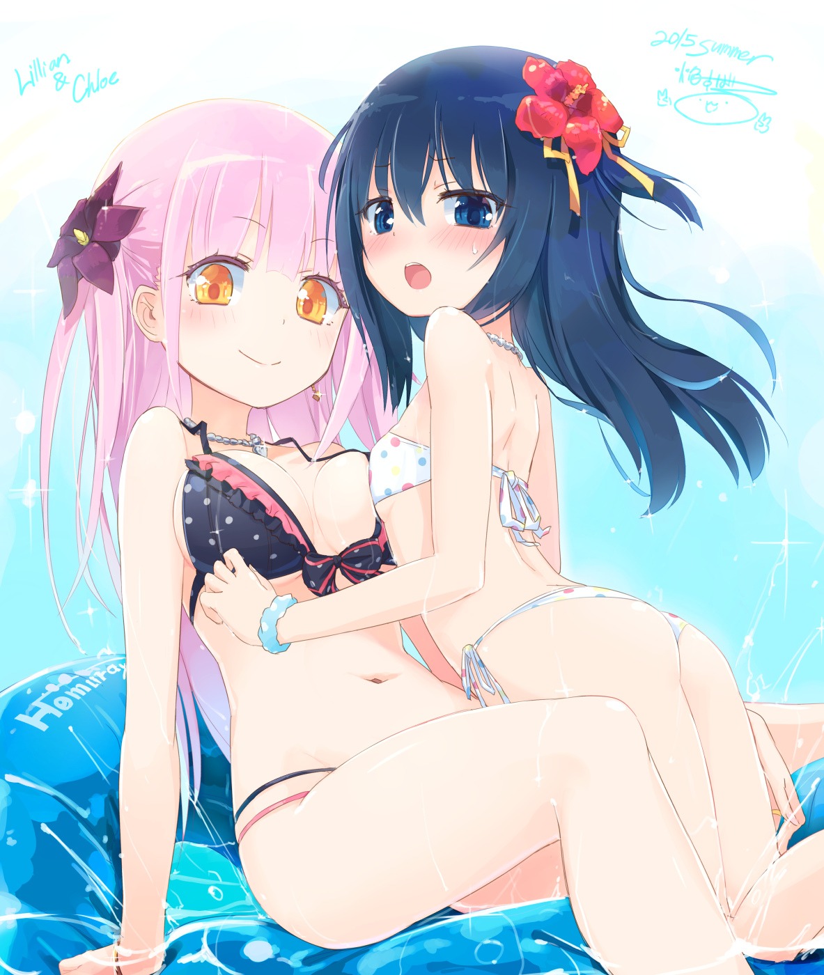 ass bikini cleavage homura_subaru swimsuits wet