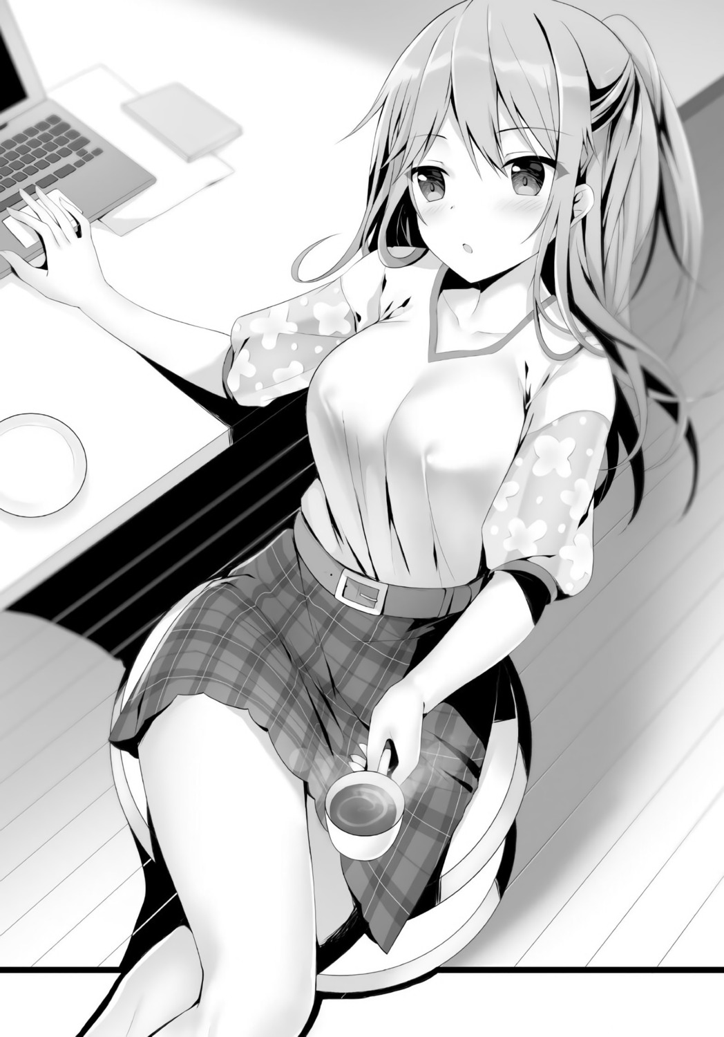 chidori_satsuki choroin_desuga_koibito_ni_wa_naremasenka? monochrome twinbox