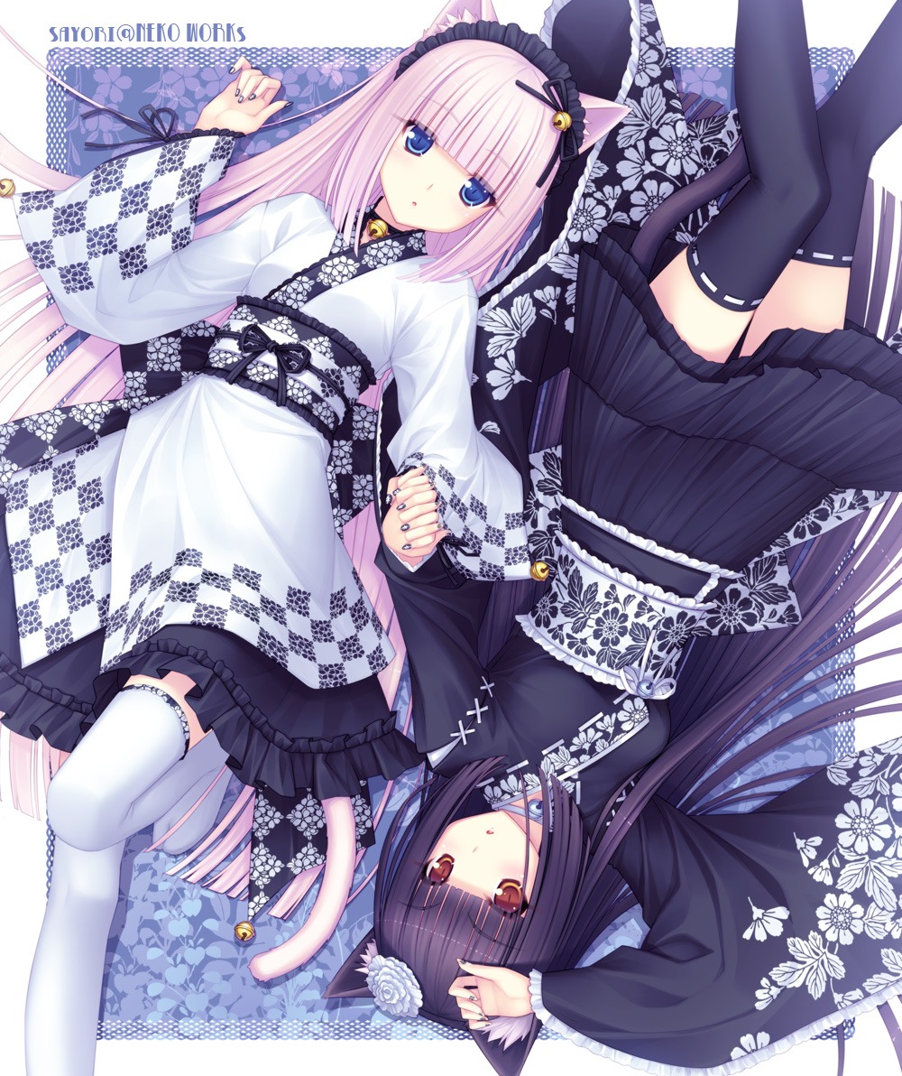 animal_ears chocola lolita_fashion nekomimi sayori tail thighhighs vanilla wa_lolita