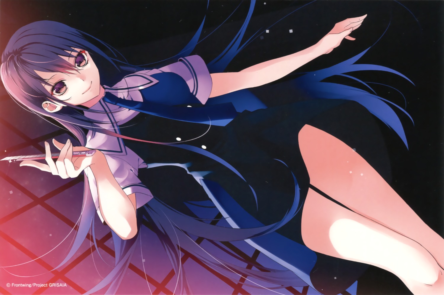 endcard grisaia grisaia_no_kajitsu manyako sakaki_yumiko seifuku