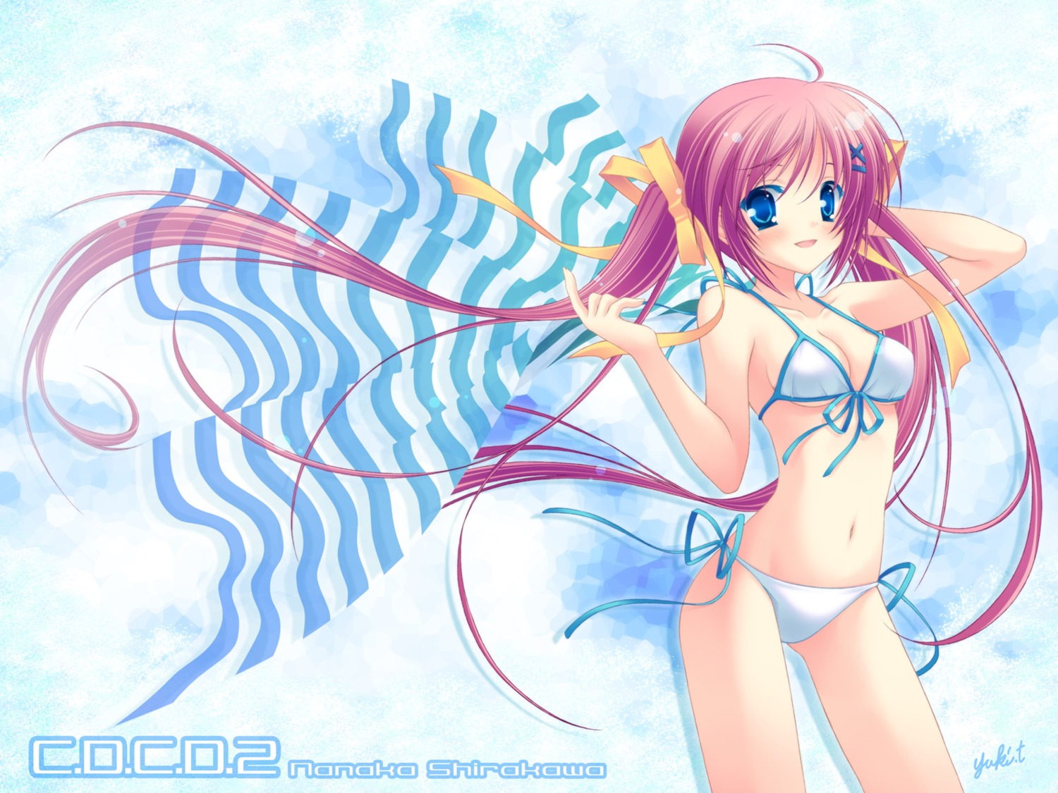 bikini cleavage da_capo da_capo_(series) da_capo_ii shirakawa_nanaka swimsuits takano_yuki wallpaper