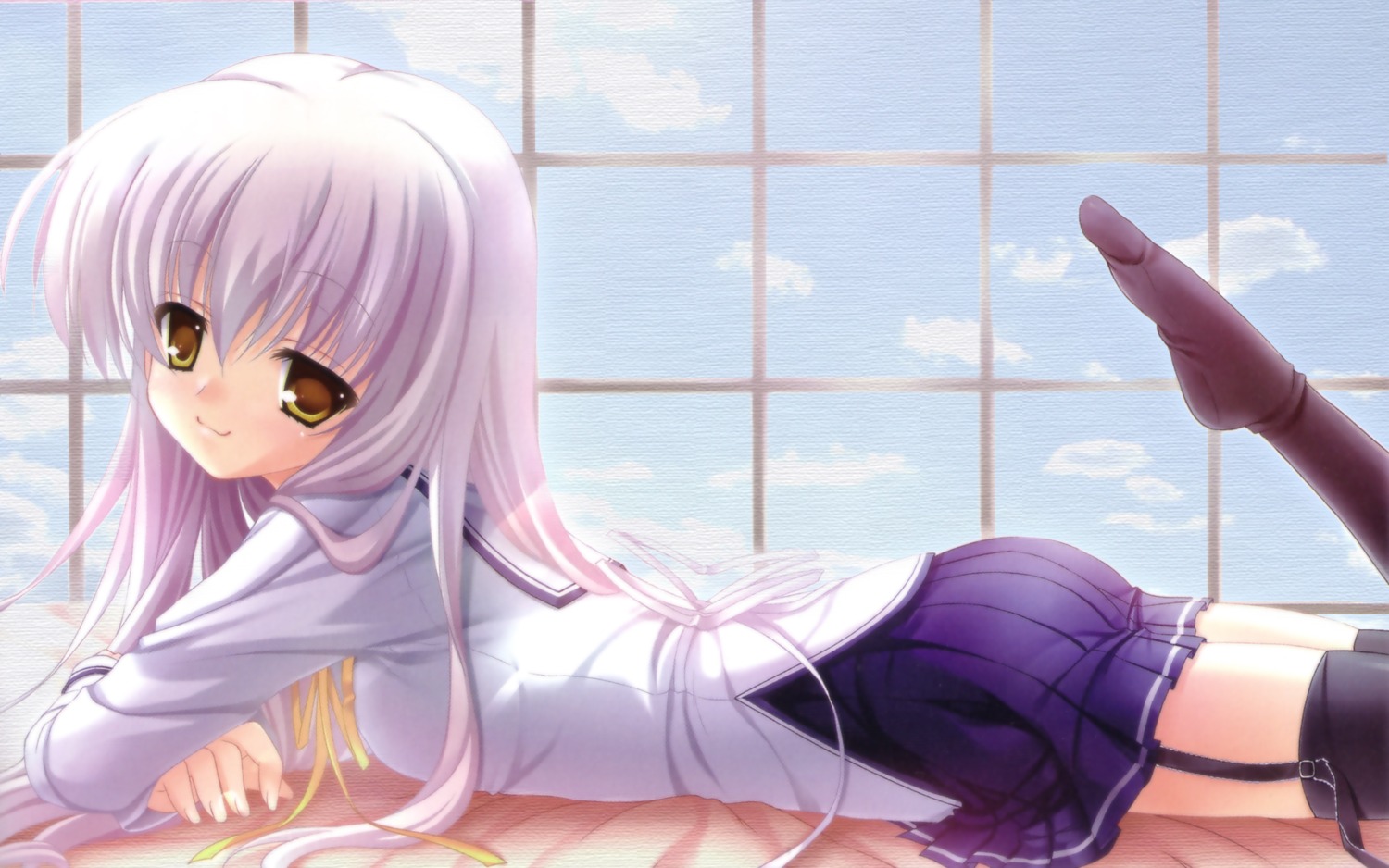 circus da_capo da_capo_(series) da_capo_ii mitsumomo_mamu seifuku stockings thighhighs wallpaper yukimura_anzu