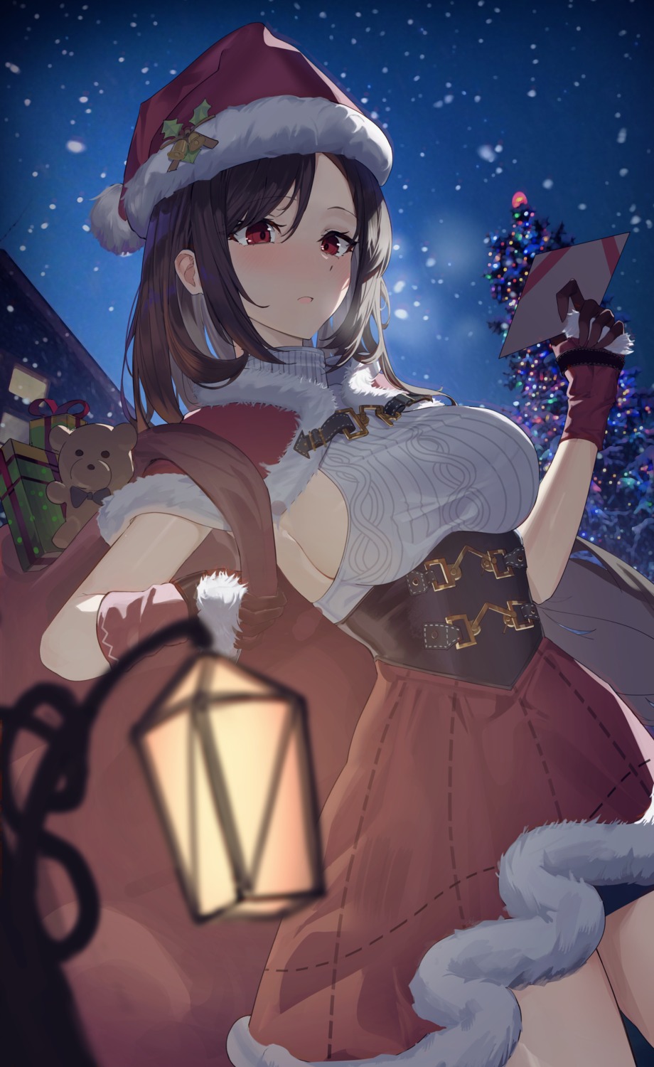 christmas final_fantasy final_fantasy_vii maanu no_bra tifa_lockhart