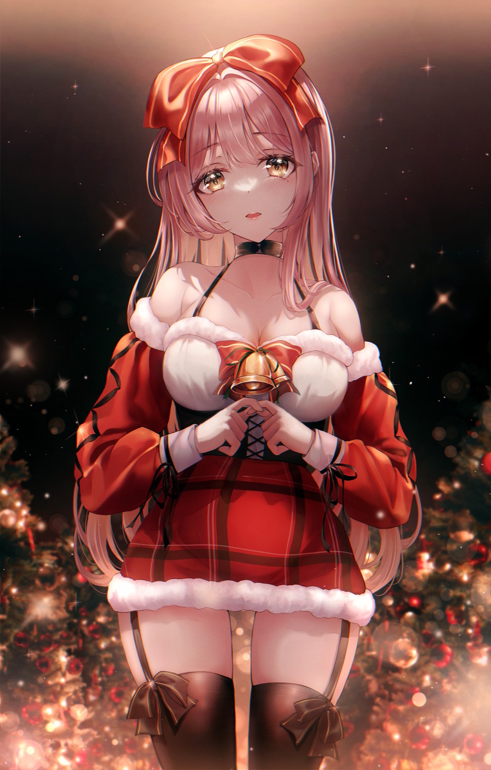 christmas cleavage pippin_sol stockings thighhighs