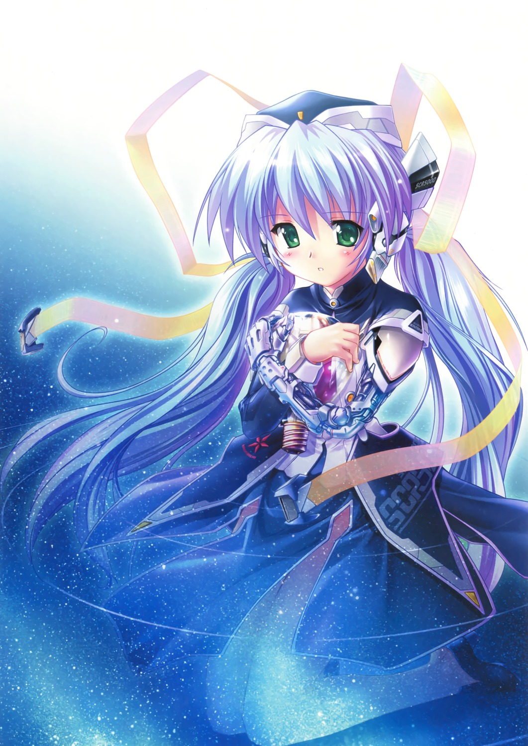 heels hoshino_yumemi key komatsu_e-ji mecha_musume nopan planetarian skirt_lift