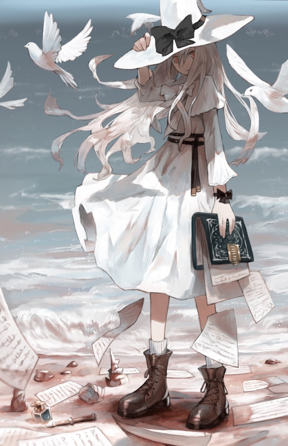 dress nakamura_haco skirt_lift witch