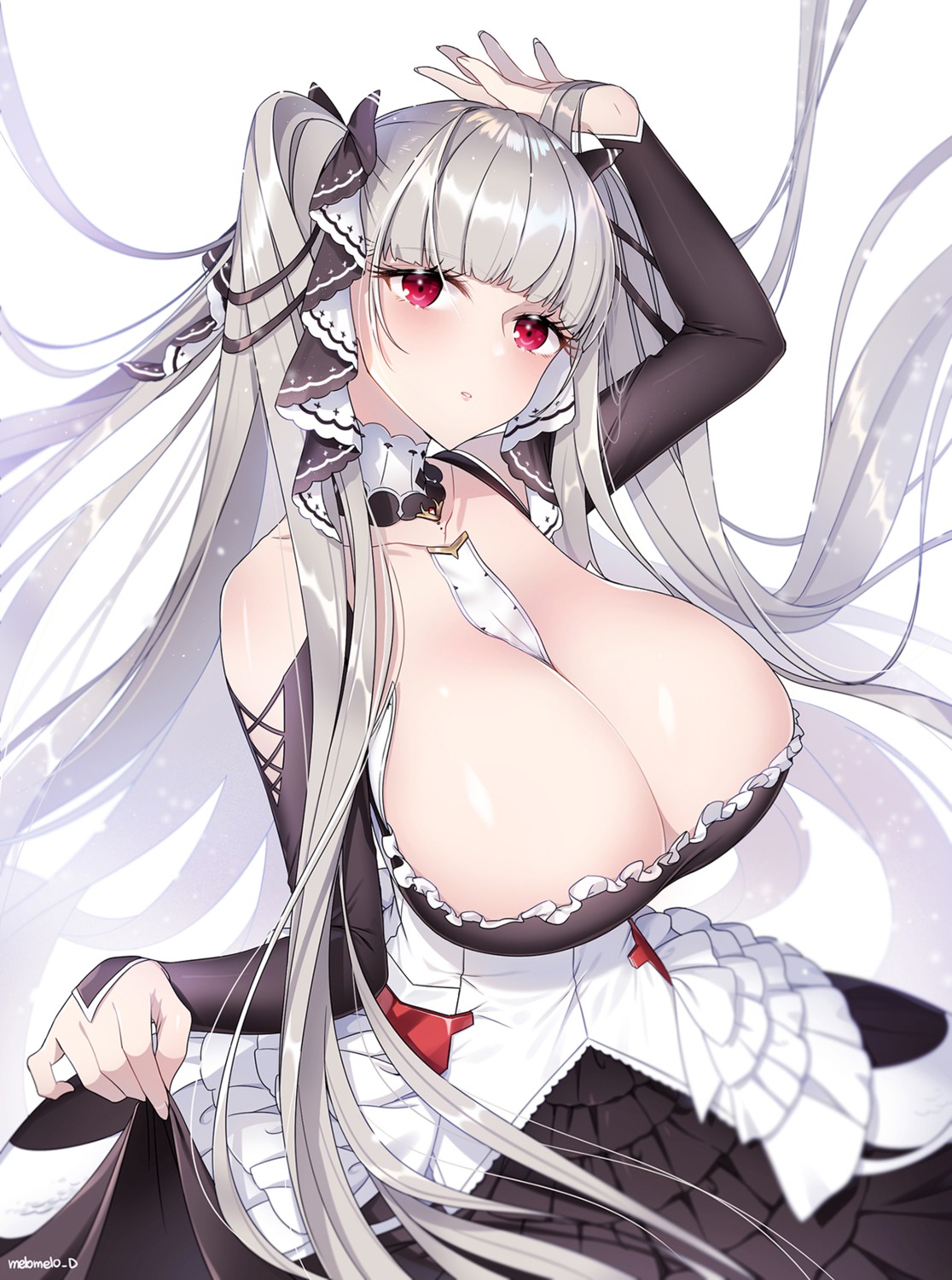 azur_lane cleavage formidable_(azur_lane) gothic_lolita lolita_fashion melo_(meromero) no_bra