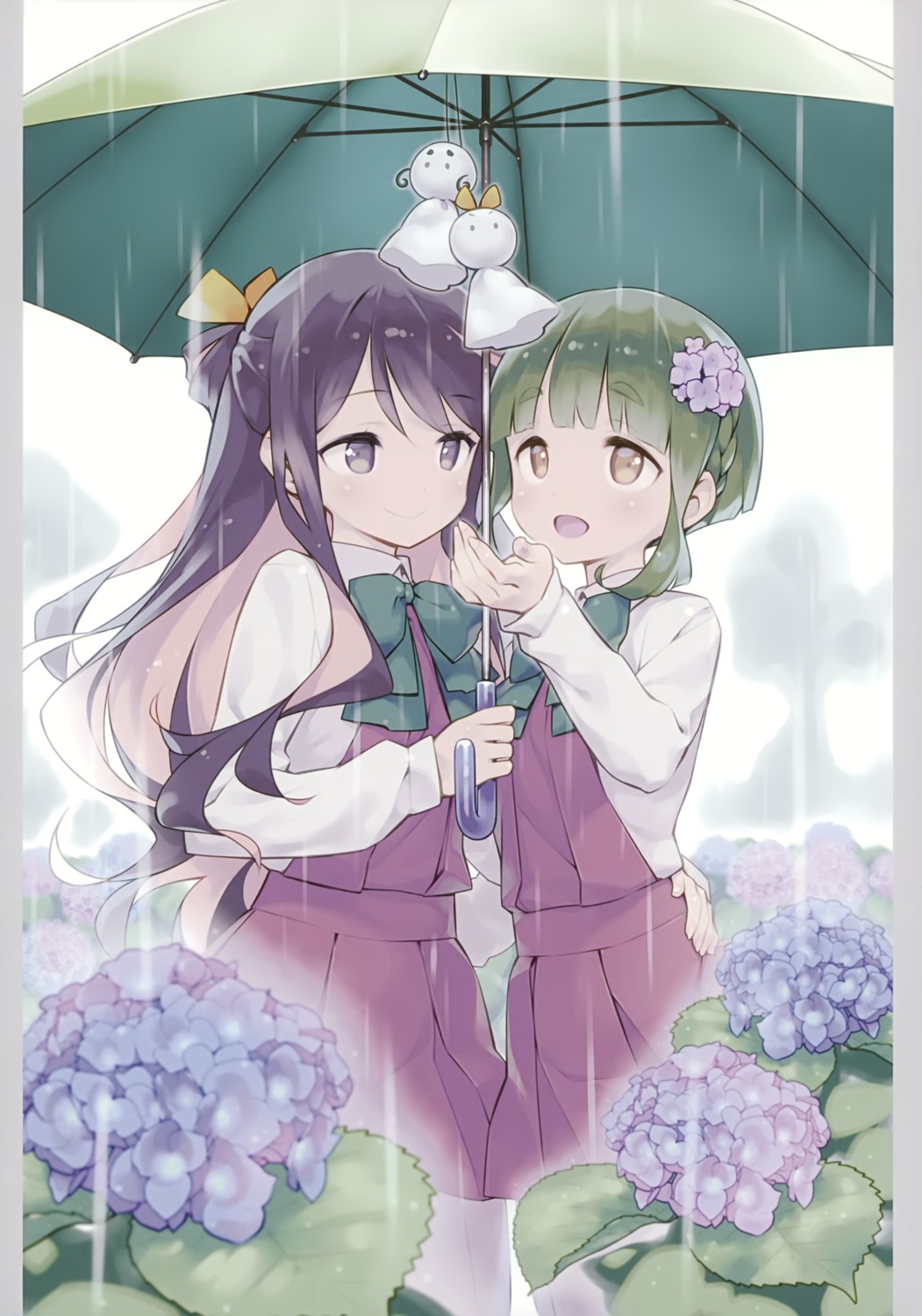 akutoku_doumei gayarou kantai_collection naganami_(kancolle) seifuku takanami_(kancolle) umbrella