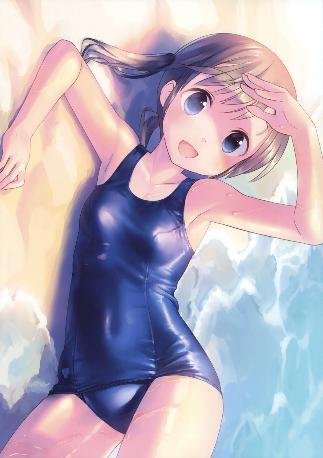 school_swimsuit swimsuits takoyaki wet