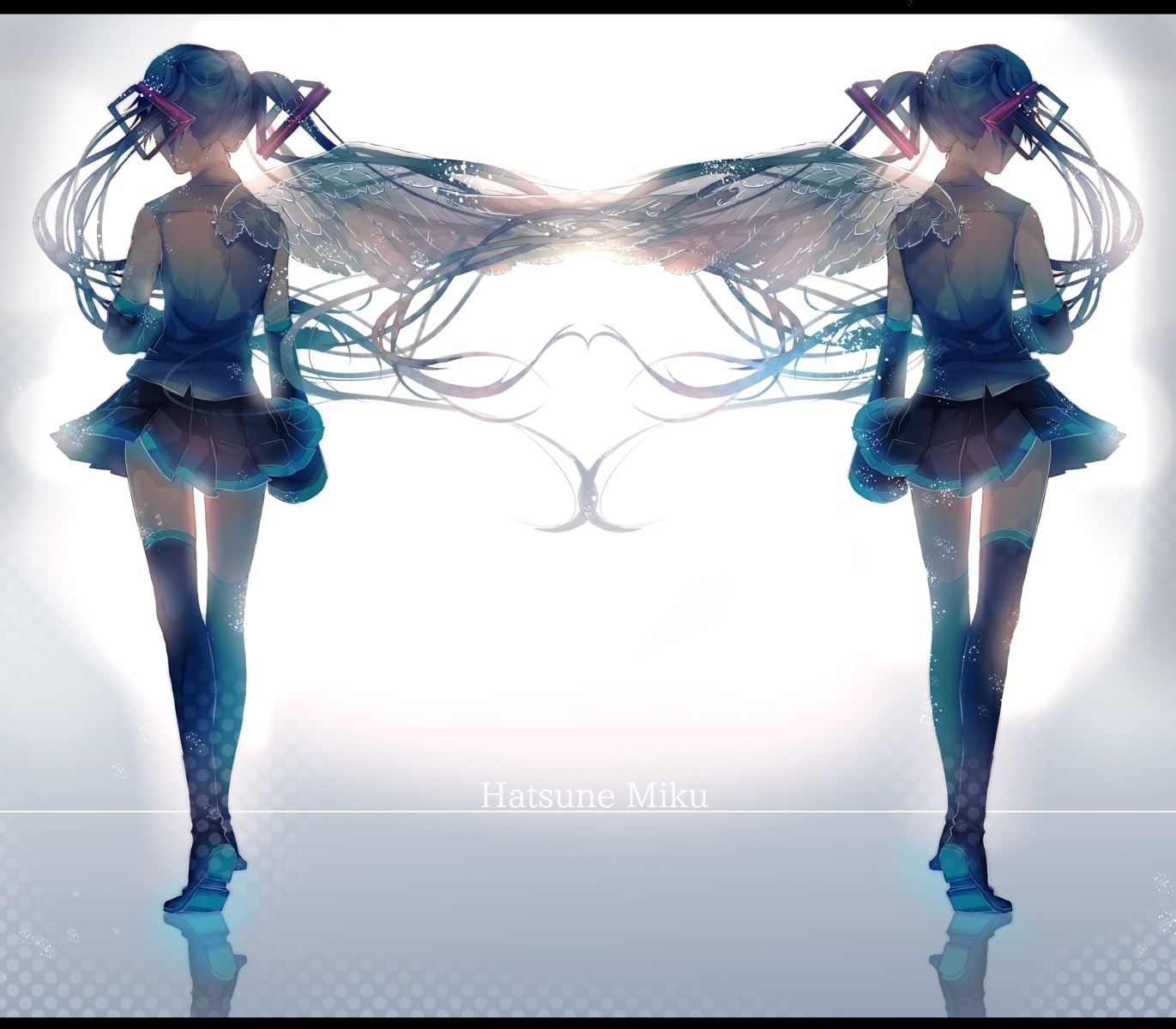 hatsune_miku thighhighs ume_neko vocaloid wings